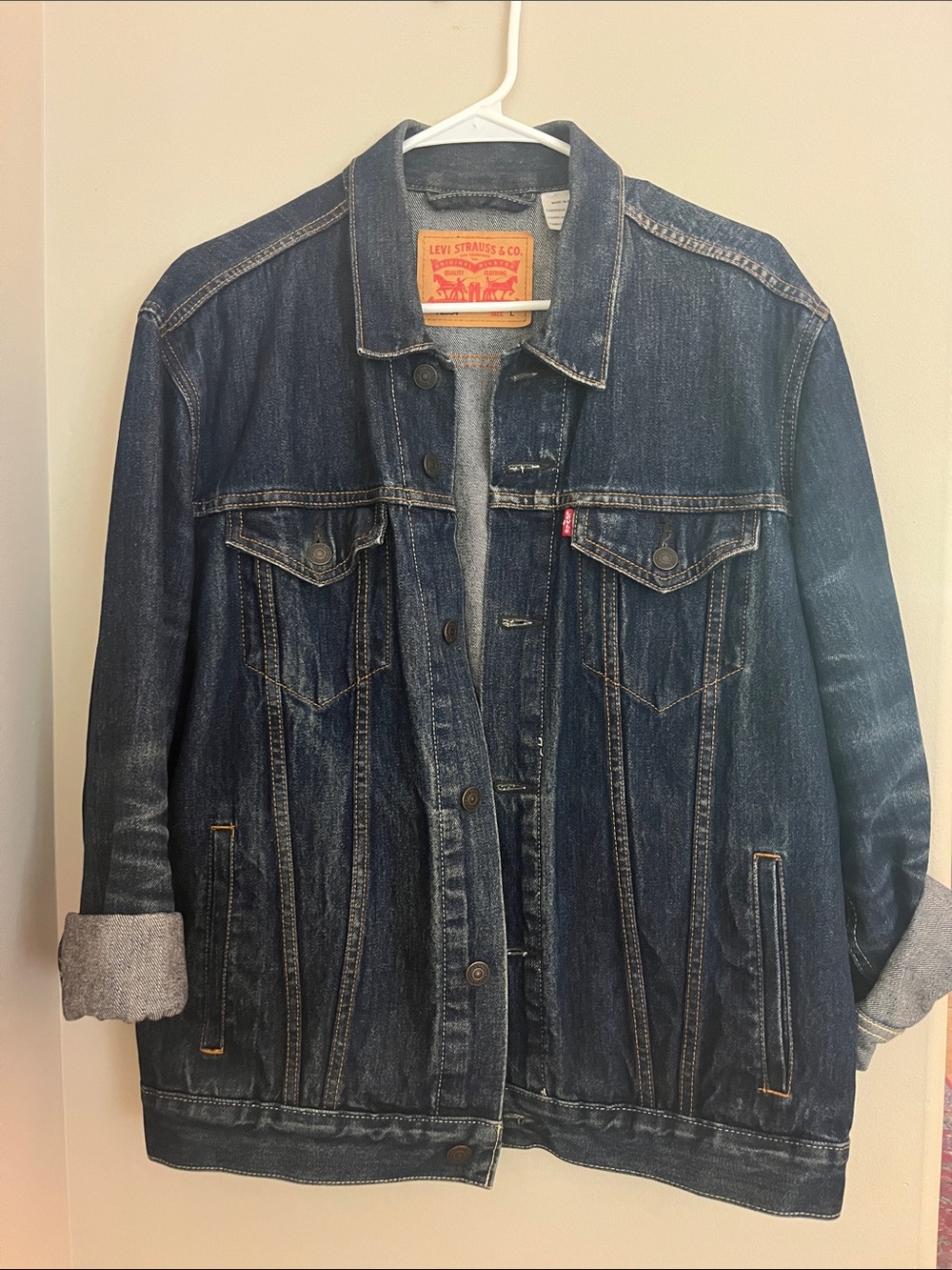 Levi's Men's Dark Blue Denim Jacket - Classic Trucker Style